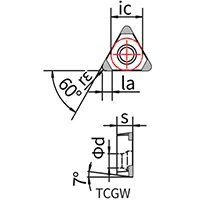 Токарные PCBN пластины типа TCGW